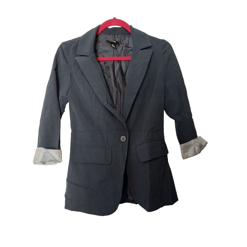 Womens By & By Black Blazer Jacket Size S